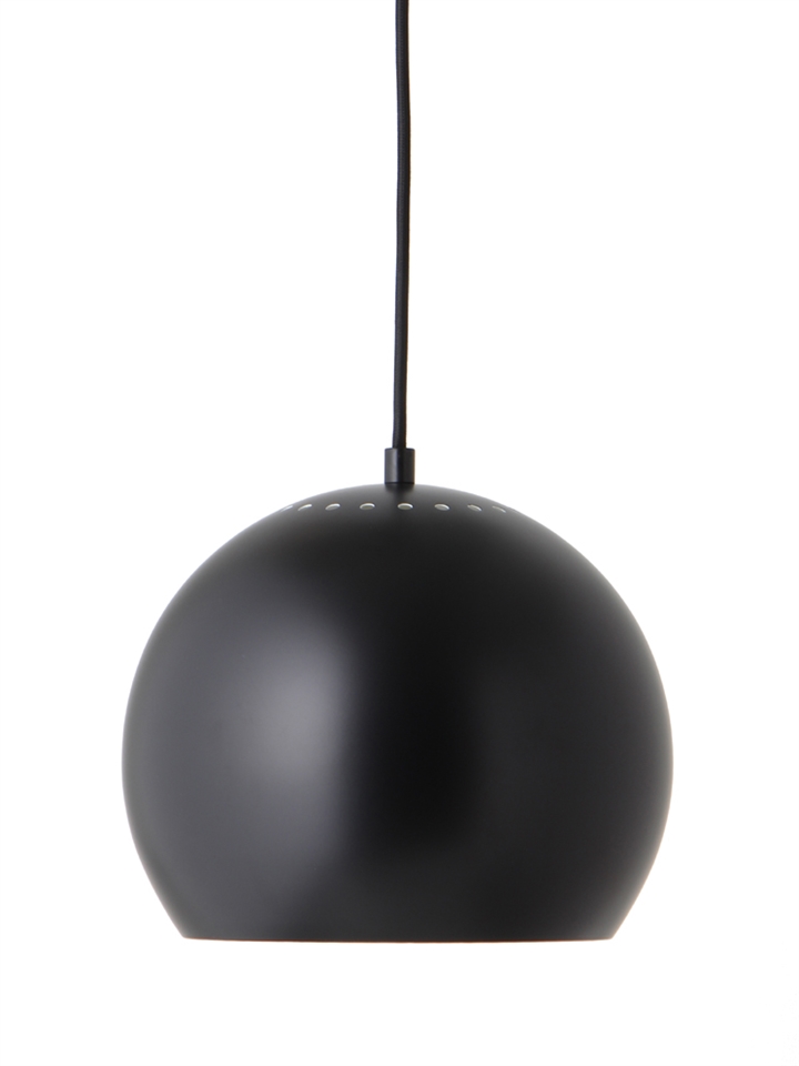 Ball Pendel Ø25, Mat sort